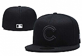 Cubs Team Logo Black Fitted Hat LX,baseball caps,new era cap wholesale,wholesale hats